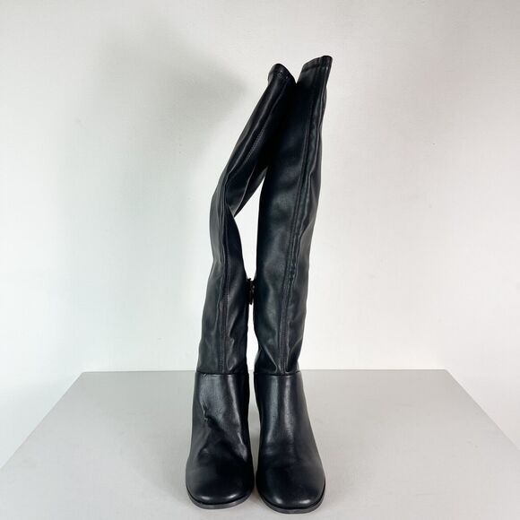 Franco Sarto NWOB Women's Cindy Vintage Nostalgia Faux Leather Black Boots 8.5 - Picture 4 of 12